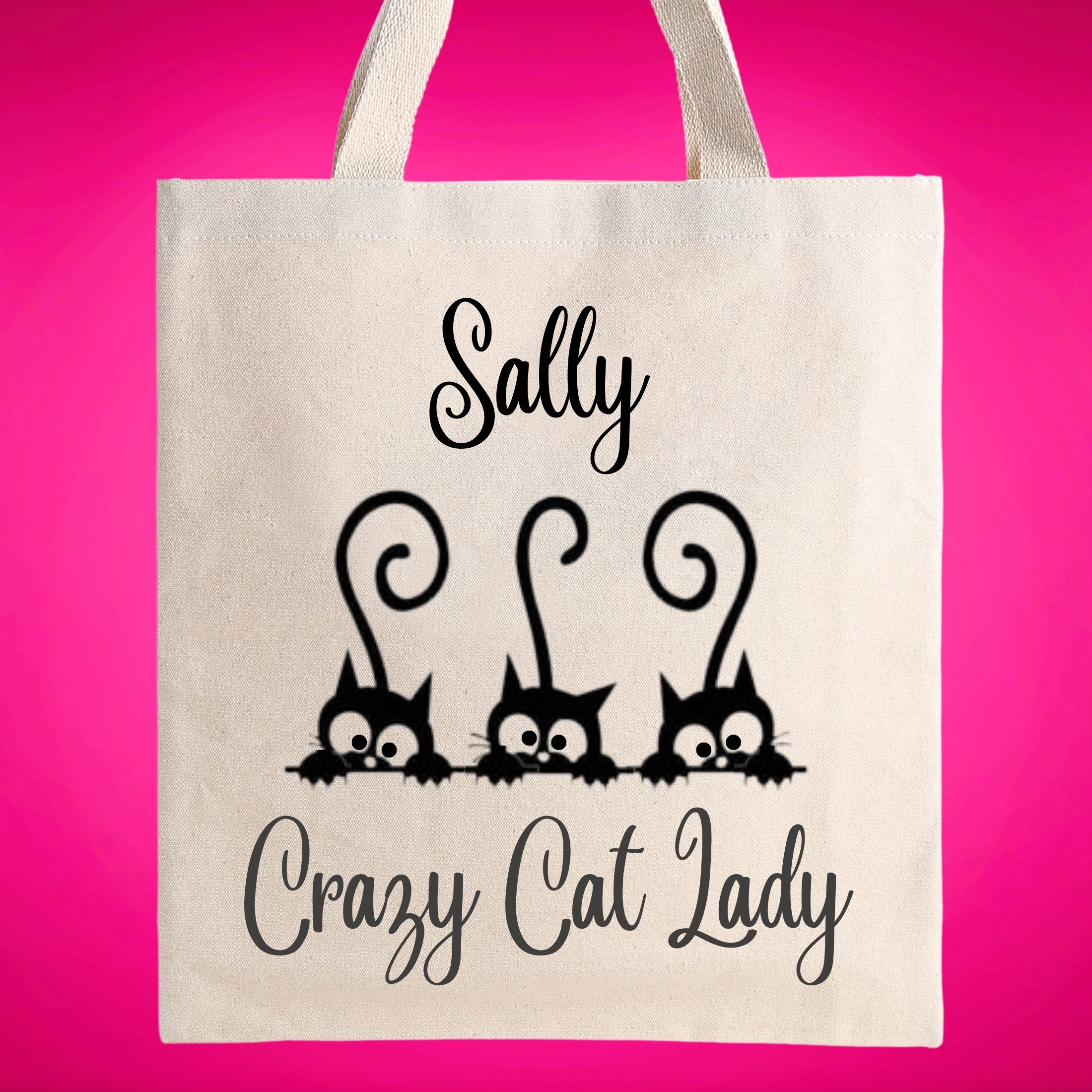 crazy cat lady tote bag