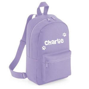 lavender dog backpack